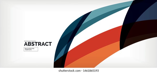 Colorful wave lines abstract background, color line for business or techno presentation. Vector shiny modern wallpaper with stripes