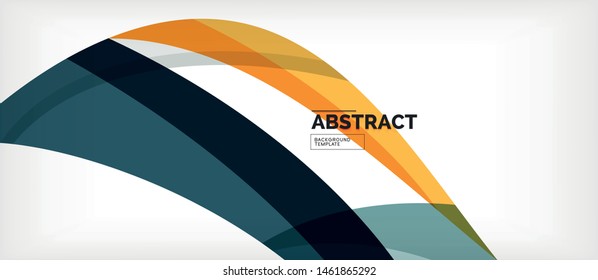Colorful wave lines abstract background, color line for business or techno presentation. Vector shiny modern wallpaper with stripes