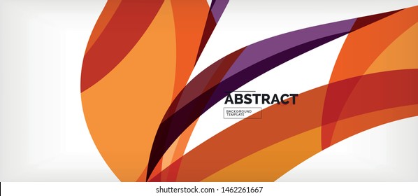 Colorful wave lines abstract background, color line for business or techno presentation. Vector shiny modern wallpaper with stripes