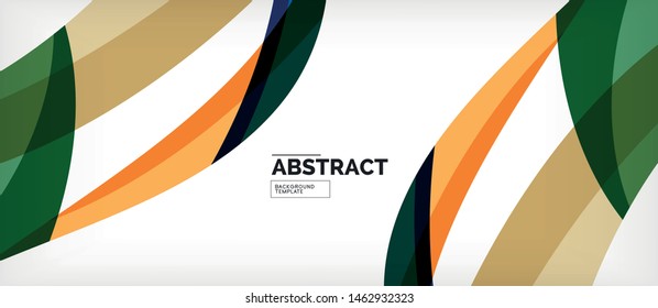 Colorful wave lines abstract background, color line for business or techno presentation. Vector shiny modern wallpaper with stripes