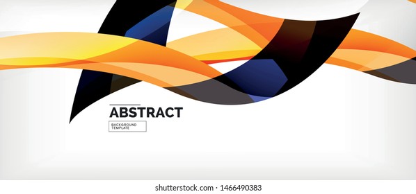 Colorful wave lines abstract background, color line for business or techno presentation. Vector shiny modern wallpaper with stripes