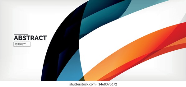 Colorful wave lines abstract background, color line for business or techno presentation. Vector shiny modern wallpaper with stripes