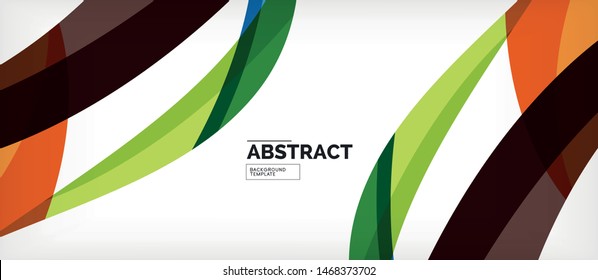 Colorful wave lines abstract background, color line for business or techno presentation. Vector shiny modern wallpaper with stripes