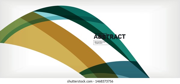 Coloridas líneas onduladas fondo abstracto, línea de color para presentación empresarial o técnica. Papel de pared moderno brillante vectorial con rayas