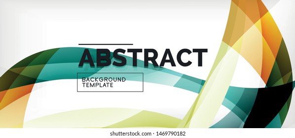 Coloridas líneas onduladas fondo abstracto, línea de color para presentación empresarial o técnica. Papel de pared moderno brillante vectorial con rayas