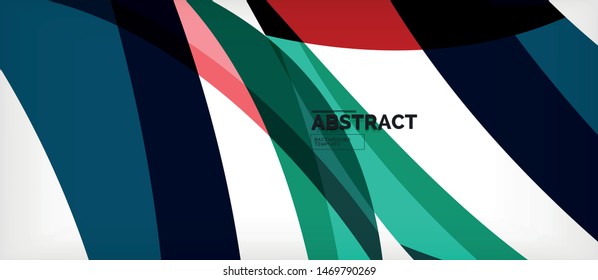 Colorful wave lines abstract background, color line for business or techno presentation. Vector shiny modern wallpaper with stripes