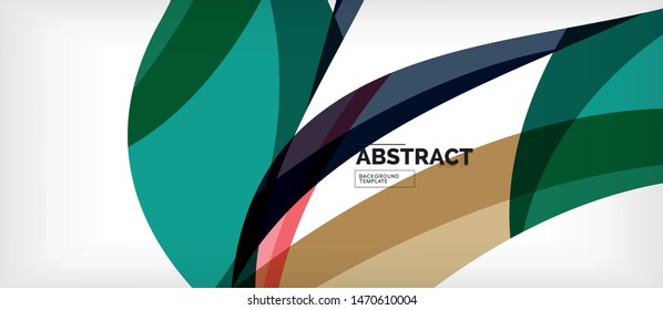 Colorful wave lines abstract background, color line for business or techno presentation. Vector shiny modern wallpaper with stripes
