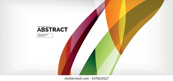 Colorful wave lines abstract background, color line for business or techno presentation. Vector shiny modern wallpaper with stripes
