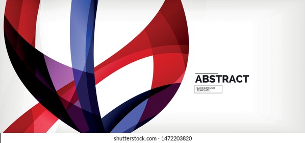 Colorful wave lines abstract background, color line for business or techno presentation. Vector shiny modern wallpaper with stripes