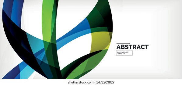 Coloridas líneas onduladas fondo abstracto, línea de color para presentación empresarial o técnica. Papel de pared moderno brillante vectorial con rayas