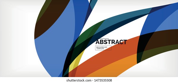 Fundo abstrato de linhas de onda coloridas, linha de cor para apresentação de negócios ou techno. Vetor papel de parede moderno brilhante com listras