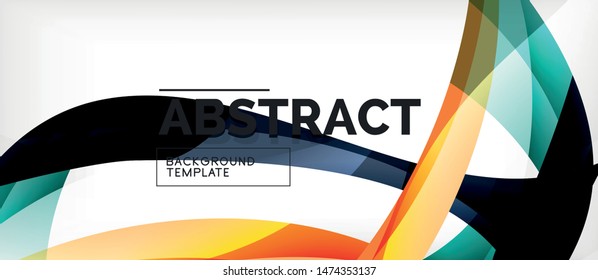 Colorful wave lines abstract background, color line for business or techno presentation. Vector shiny modern wallpaper with stripes