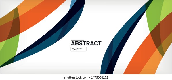 Coloridas líneas onduladas fondo abstracto, línea de color para presentación empresarial o técnica. Papel de pared moderno brillante vectorial con rayas