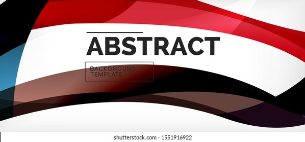 Colorful wave lines abstract background, color line for business or techno presentation. Vector shiny modern wallpaper with stripes