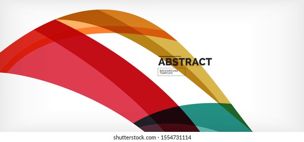 Colorful wave lines abstract background, color line for business or techno presentation. Vector shiny modern wallpaper with stripes