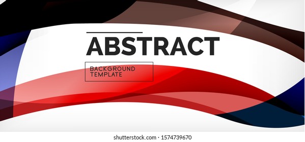 Coloridas líneas onduladas fondo abstracto, línea de color para presentación empresarial o técnica. Papel de pared moderno brillante vectorial con rayas