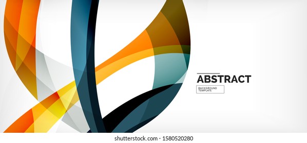 Coloridas líneas onduladas fondo abstracto, línea de color para presentación empresarial o técnica. Papel de pared moderno brillante vectorial con rayas