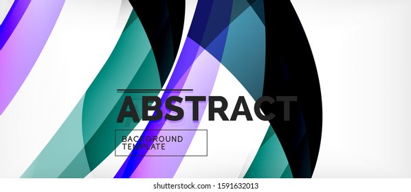 Colorful wave lines abstract background, color line for business or techno presentation. Vector shiny modern wallpaper with stripes