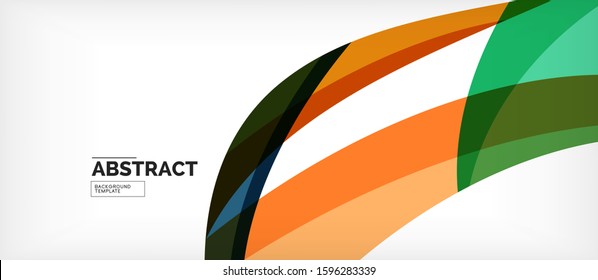 Colorful wave lines abstract background, color line for business or techno presentation. Vector shiny modern wallpaper with stripes