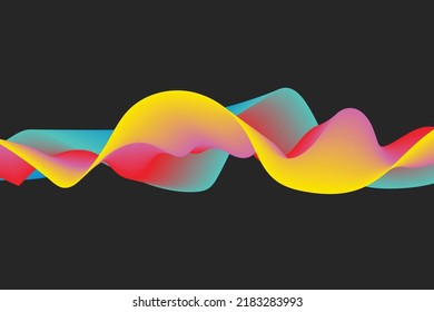 Colorful Wave Lines Abstract Background. Wallpaper. Vector Illustration
