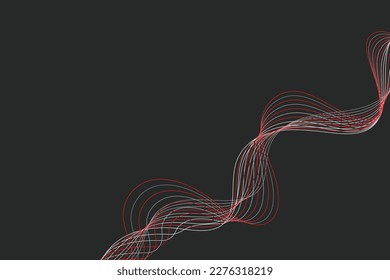 Coloridas Líneas De Onda Resumen Fondo. Fondo de escritorio de arte. Ilustración vectorial