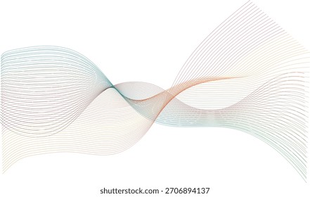 Líneas de onda coloridas: Fondo de flujo de Vector Abstractas