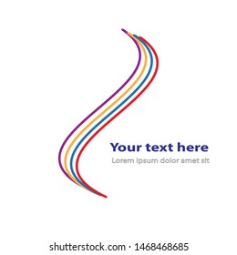 Colorful wave lines with copy space for your text. Vector illustration concept
