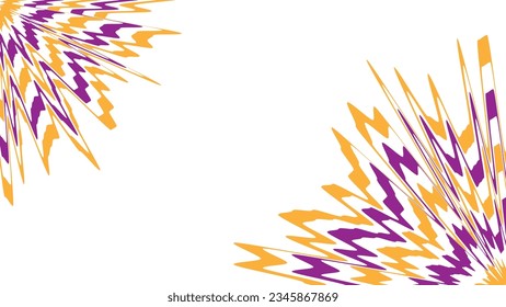 Colorful Wave Lines Frame Pattern Abstract Background. Party Frame. Halloween Wallpaper. Vector Illustration