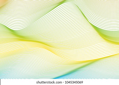 Colorful Wave Lines Pattern Abstract Background. Vector