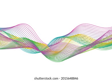 Colorful Wave Lines Pattern Abstract Background. Celebration Decoration. Party Banner. Vector