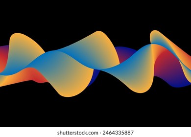 Colorful Wave Lines Pattern Abstract Background. Modern Banner. Wallpaper. Vector Illustration. Technology. Futuristic