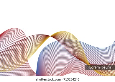 Colorful Wave Lines Pattern Abstract Background. Vector Illustration