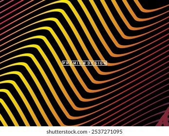 Fundo de padrão de linhas de onda coloridas, incrível visualização multicolor abstrata.