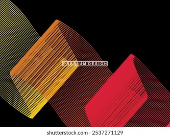 Colorful wave lines pattern background, Amazing Abstract Multicolor Visualization.