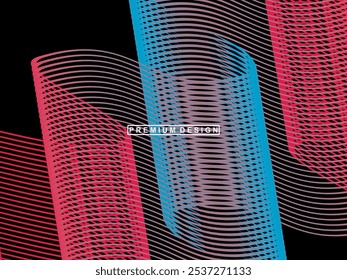 Colorful wave lines pattern background, Amazing Abstract Multicolor Visualization.