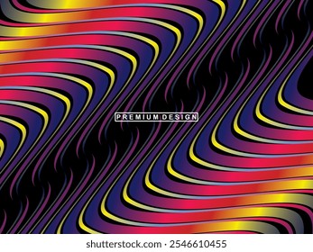 Colorful wave lines pattern background, Amazing Abstract Multicolor Visualization.