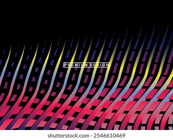 Colorful wave lines pattern background, Amazing Abstract Multicolor Visualization.