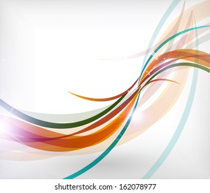 Colorful wave lines patterns business card design template
