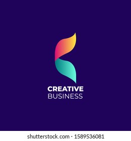 Colorful wave logo design vector illustration , ready to use to start a new business and rebranding. EPS 10