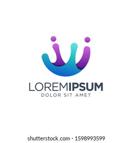 Colorful Wave Logo Design vector illustration, colorful logo