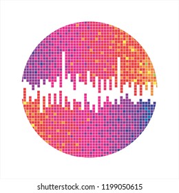 colorful wave media player icon