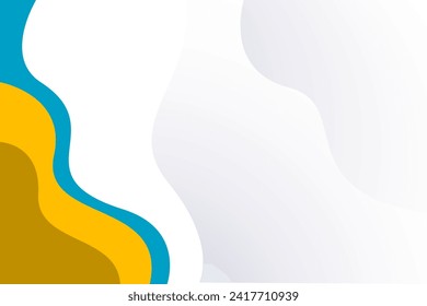 Colorful wave modern background with white space for text and message. template design