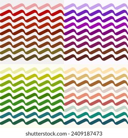 Colorful Wave: Modern, Geometric, Bold Vector Elements on a Clean Background