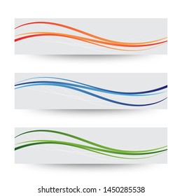 colorful wave. orange, blue, green color. abstract vector background.  layout for presentation or advertising 