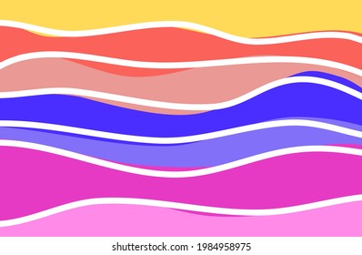 Colorful Wave Pattern Abstract Background. Vector illustration.