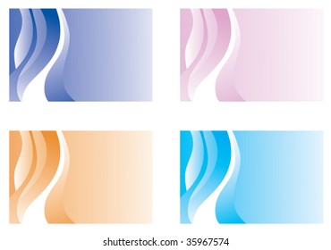 Colorful wave pattern background set