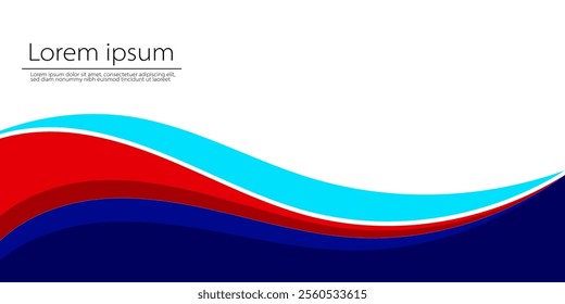 colorful wave pattern banner background design