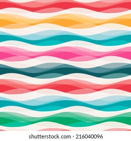 colorful wave seamless pattern