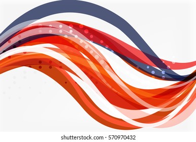 Bandas y líneas de olas coloridas. Fondo de plantilla de vector para diseño de flujo de trabajo, diagrama, opciones de número o diseño web