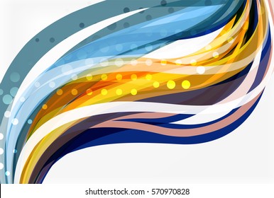 Colorful wave stripes and lines. Vector template background for workflow layout, diagram, number options or web design